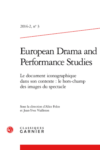 livre European Drama and Performance Studies – 2, n° 3 2014