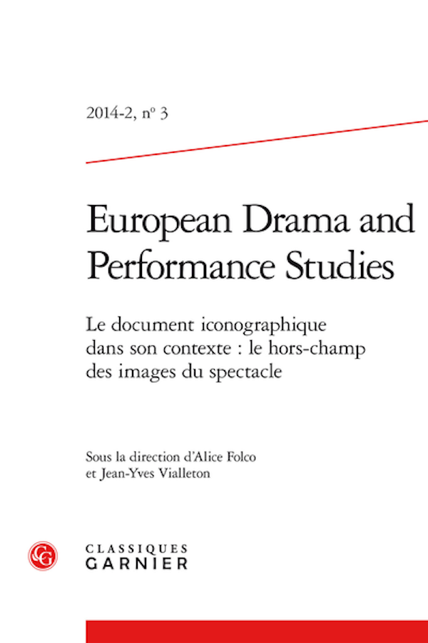 livre European Drama and Performance Studies – 2, n° 3 en français